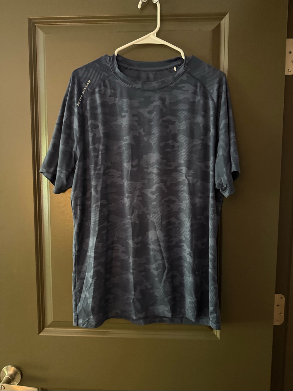 Peter Millar Men’s Short-Sleeve Camo Performance Tee - Navy